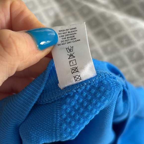 Bright Blue Athletic Long Sleeve Top - Picture 6 of 6